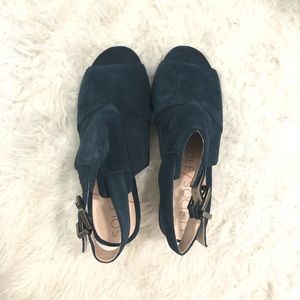 SOLE SOCIETY Peep Toe Blocked Heel Bootie Size 5.5